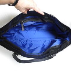 森野帆布 MORINO CANVAS 2WAYトートバッグ 東急ハンズ限定デザイン ブラック×ブルーの画像