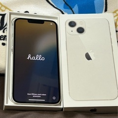 バッテリー新品100%！iPhone13 ホワイト　128GB iPhone 13 ホワイト 128gb バッテリー100 付属品