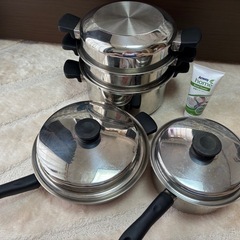 【超お得】アムウェイ Amway クィーンクックウェア3点セット の画像