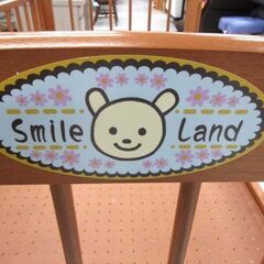 KATOJI ベビーベッド ※下段の収納棚板欠品 幅124×奥行78×高さ91cm キャスター付き ブラウン系 出生後24ヵ月以内 家具 ベビー用品 ベット 苫小牧西店 の画像