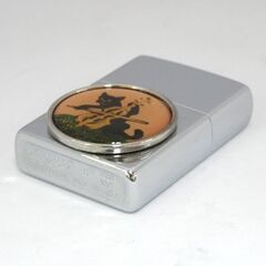 中古 火花確認済み ZIPPO 黒猫 チェロ 2000年製造 オイルライター 札幌市 清田区 平岡の画像