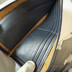 ATAO長財布　パイソン革　ネイビーの画像