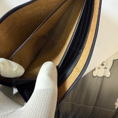 ATAO長財布　パイソン革　ネイビーの画像