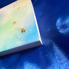③アルコールインクアート 原画 一点物 木製パネル貼り レジン加工 金箔入り 絵画 インテリア の画像