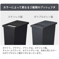 ユニード プッシュ＆ペダル  ゴミ箱　ブラック　20リットル ふた付き の画像