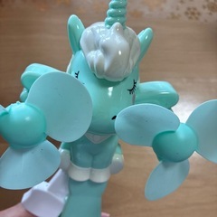 ユニコーン ハンディファン 水色の画像