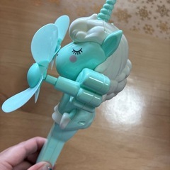 ユニコーン ハンディファン 水色の画像