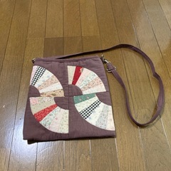 パッチワーク　ショルダーバック　茶系の画像