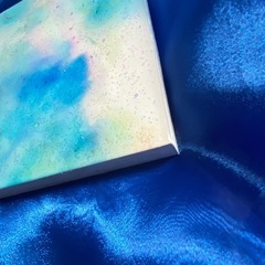 ⑤【ご希望の価格でお譲りします】アルコールインクアート 原画 一点物 レジン加工 木製パネル貼りグリッター入り  絵画 インテリア  の画像