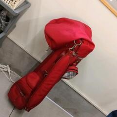 0813-106 ※フードカバー汚れあり　BURBERRYゴルフバッグの画像