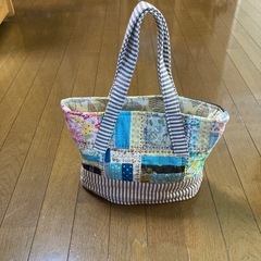 パッチワーク　バック　手作りの画像