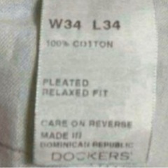 DOCKERS' チノパン　ワイド　34インチ　メンズ　リーバイス　ブランド　 古着の画像