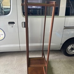 木製ハンガーラック(ミラー付)の画像
