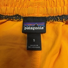 patagoniaバギーズショーツ5インチSサイズ オレンジの画像
