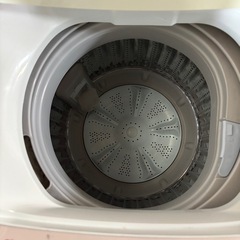 洗濯機(ハイアール製、ピンク、5.5kg、2019年式)の画像