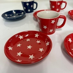 【リユース☆エコちょっぷ】 seria アメリカン　スター　カップ＆ソーサーの画像