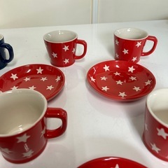 【リユース☆エコちょっぷ】 seria アメリカン　スター　カップ＆ソーサーの画像