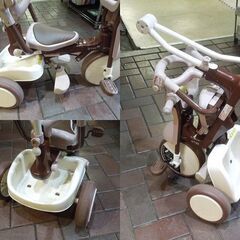 三輪車 折りたたみ iimo 02 ALS18 ブラウン かじ棒付き ソフトガード欠品 乗用玩具 札幌市東区 新道東店の画像