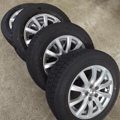 【15インチ トヨタ純正ナット対応 】GOODYEAR ICE NAVI7  中古スタッドレス( 中古アルミホイール付) 4 本セットの画像