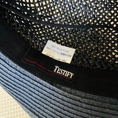 TESTIFY 中折れペーパーハット 麦わら帽子 メンズの画像