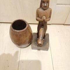 木のオモチャ　飾り物の画像