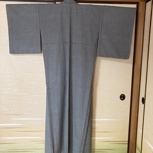 着物　小紋　単衣　しつけ糸付き　未使用品