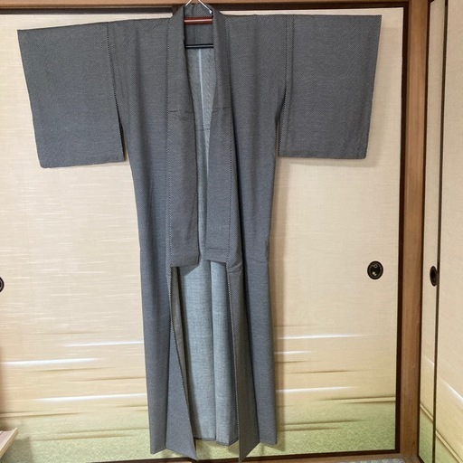 着物　小紋　単衣　しつけ糸付き　未使用品