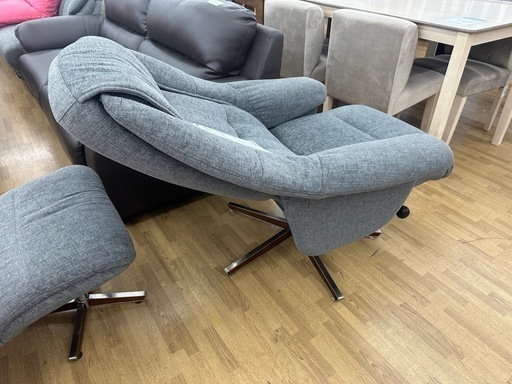 【ドリーム川西店御来店限定】オットマン付きリクライニングソファ／クリーニング済み 【2125560000022870】