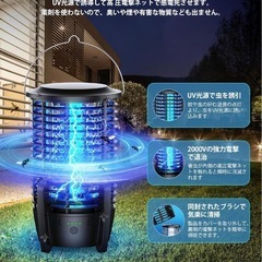 コバエ取り 電撃殺虫器 殺虫灯 蚊取り 小蝿取り 強化版殺虫灯の画像