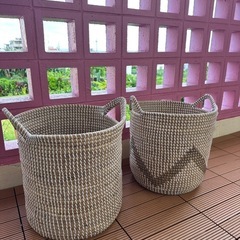 ランドリーバスケット　２点セットの画像