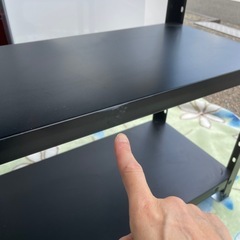 f●■スチール ラック/スチール棚3段 黒　幅約60cm×奥行約30.5cm×高さ約58cmの画像