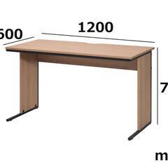 ★未使用★ オフィスデスク オフィスコム ウォルナット 幅1200×奥行600×高さ700mm Z-LWD-1260-WLNの画像