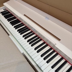 【新品未使用】電子ピアノ 88鍵盤 ハンマーアクション鍵盤 木製 ホワイトの画像