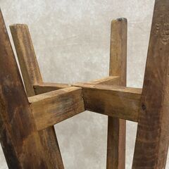 ②　中古品 スツール 丸椅子 丸イス 木製 レトロ アンティーク 古い家具 中古家具 いす の画像