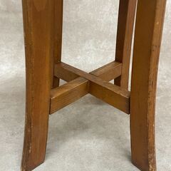 中古品 スツール 丸いす 木製 椅子 イス レトロ アンティーク 古い家具 中古家具 の画像