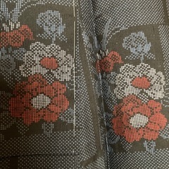着物　紬　袷　しつけ糸付き　未使用品の画像