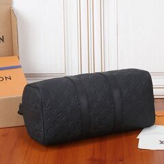 LOUIS VUITTON ルイヴィトン キーポル バンドリエール 35 ボストンバッグ M22765 ブラック トリヨンレザー ブラック金具の画像