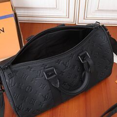 LOUIS VUITTON ルイヴィトン キーポル バンドリエール 35 ボストンバッグ M22765 ブラック トリヨンレザー ブラック金具の画像