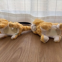 2匹！シッポをフリフリ！歩くネコのぬいぐるみの画像