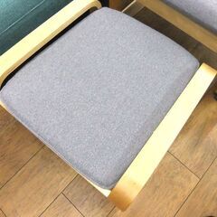 イス チェア ニトリ パーソナルチェア 椅子 グレー 中古 オットマン付き 札幌市厚別区 厚別店の画像