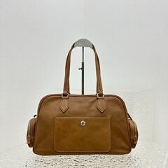 MIU MIU/ミュウミュウ ナッパレザー トップハンドルバッグ  ブラウンの画像