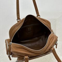MIU MIU/ミュウミュウ ナッパレザー トップハンドルバッグ  ブラウンの画像