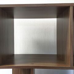 △ オープンラック 本棚 4段 木製 高さ 140cm 幅 62.2cm 奥行 28cm 剥がれあり 現状渡しの画像