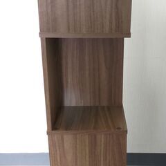 △ オープンラック 本棚 4段 木製 高さ 140cm 幅 62.2cm 奥行 28cm 剥がれあり 現状渡しの画像