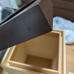 ＼あげます！／木製ゴミ箱の画像