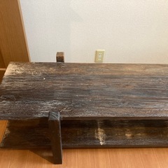 チーク材　テレビボード　傷みありの画像