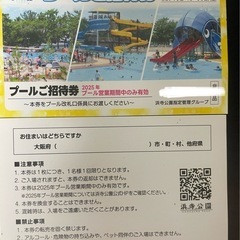 浜寺公園プール ご招待券 2枚の画像