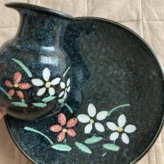 天ぷら揃 花柄　大皿 和食器　3点セットの画像