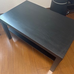 IKEAコーヒーテーブル黒の画像