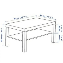 IKEAコーヒーテーブル黒の画像